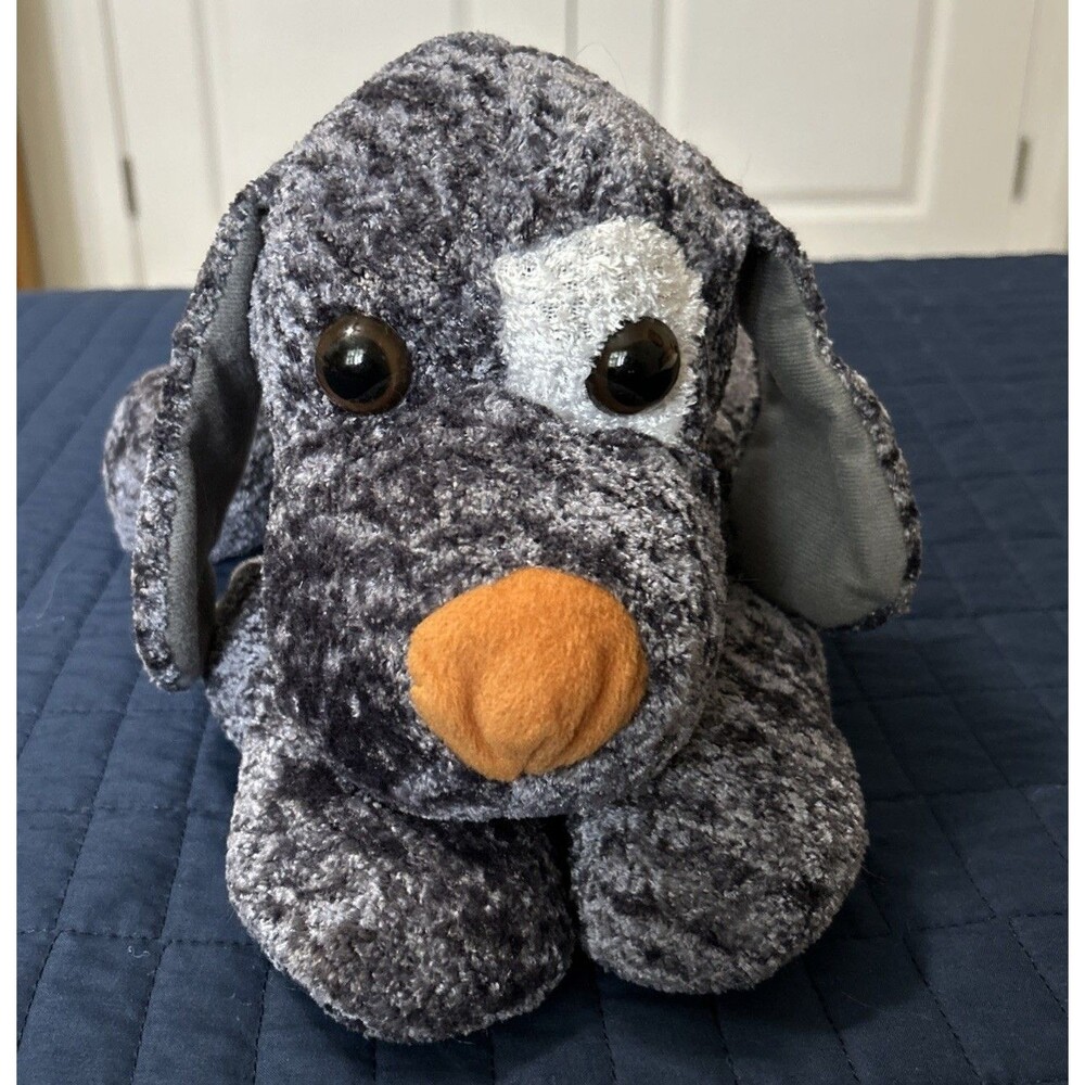 2009 Rinco Gray Plush Dog Chenille Floppy Laying Lying 24"